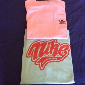 Adidas and Nike shirts